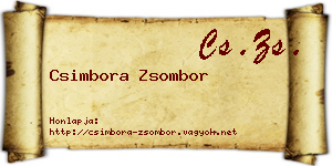 Csimbora Zsombor névjegykártya